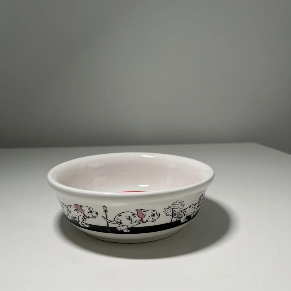 Disney 101‎ Dalmations Ceramic Pet Food Bowl Dish MEDIUM 6